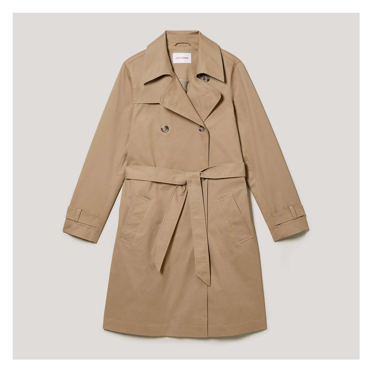 Essential Trench in JF Khaki Brown from Joe Fresh